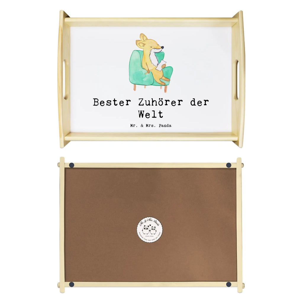 Serviertablett Fuchs Bester Zuhörer der Welt Serviertablett, Tablett, Holztablett, Küchentablett, Dekotablett, Frühstückstablett, für, Dankeschön, Geschenk, Schenken, Geburtstag, Geburtstagsgeschenk, Geschenkidee, Danke, Bedanken, Mitbringsel, Freude machen, Geschenktipp, Zuhörer, Freund, Freundin, offenes Ohr, Hilfsbereit, Hilfe