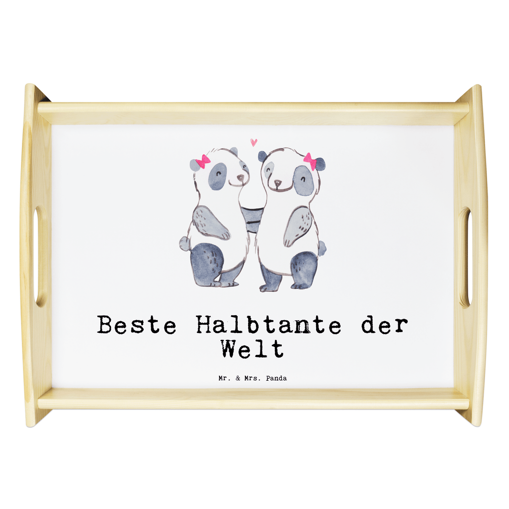 Serviertablett Panda Beste Halbtante der Welt Serviertablett, Tablett, Holztablett, Küchentablett, Dekotablett, Frühstückstablett, für, Dankeschön, Geschenk, Schenken, Geburtstag, Geburtstagsgeschenk, Geschenkidee, Danke, Bedanken, Mitbringsel, Freude machen, Geschenktipp, Halbtante, Tante, beste Tante, Stieftante, Stief, Stiefgeschwister, Familie, Kleinigkeit