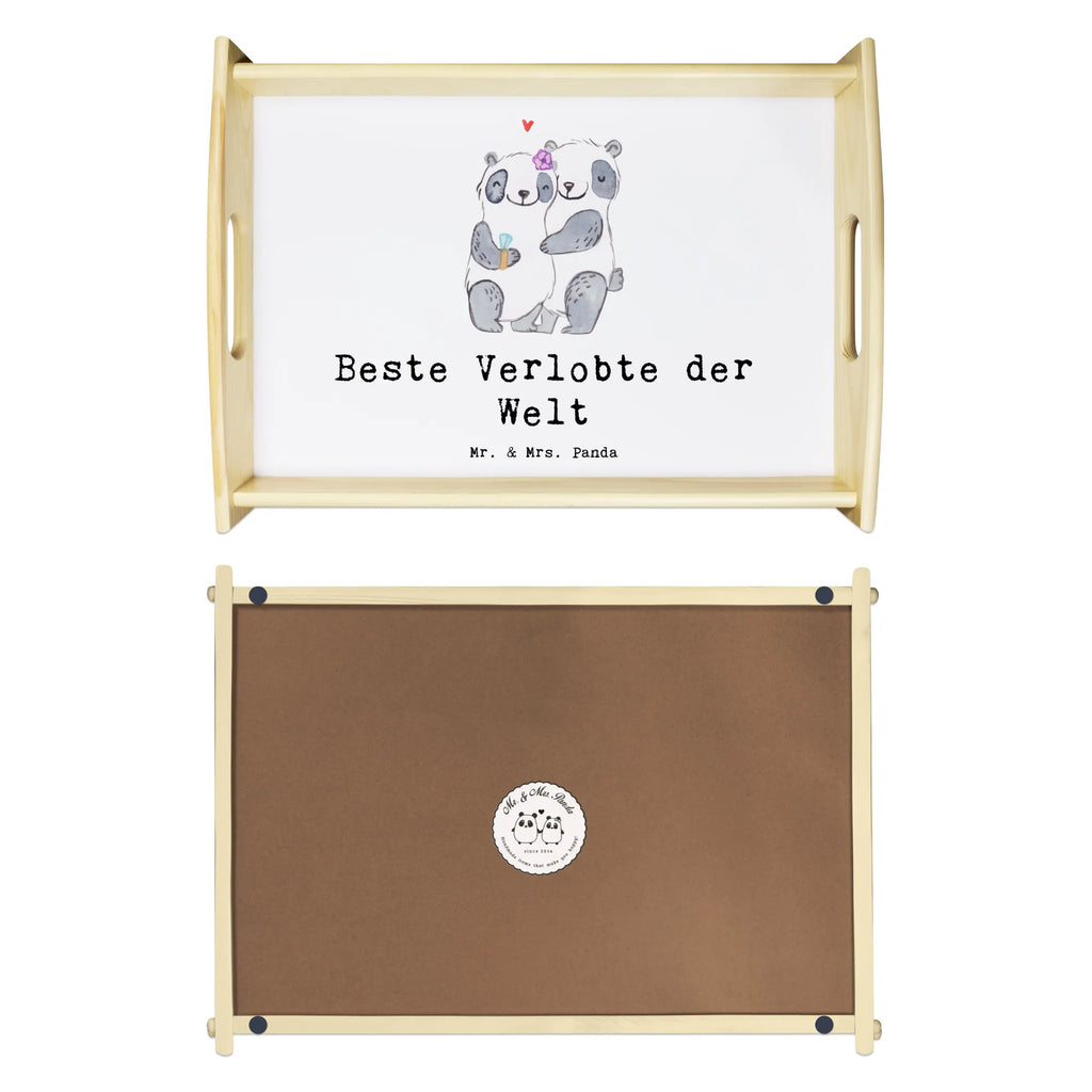 Serviertablett Panda Beste Verlobte der Welt Serviertablett, Tablett, Holztablett, Küchentablett, Dekotablett, Frühstückstablett, für, Dankeschön, Geschenk, Schenken, Geburtstag, Geburtstagsgeschenk, Geschenkidee, Danke, Bedanken, Mitbringsel, Freude machen, Geschenktipp, Verlobte, Verloben, Verlobung, Traumfrau, Frau, Freundin, Ehefrau, Zukünftige, Hochzeit, Ehe