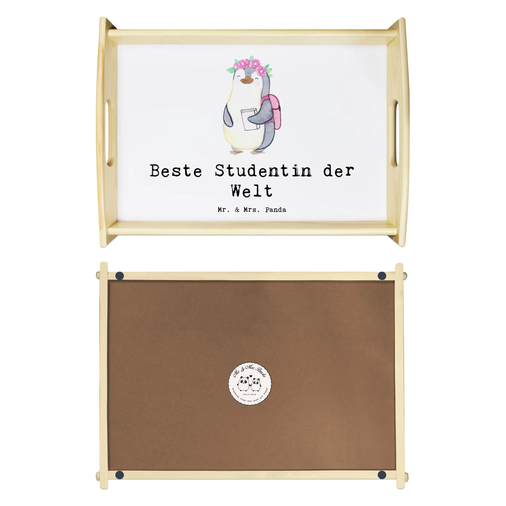 Serviertablett Pinguin Beste Studentin der Welt Serviertablett, Tablett, Holztablett, Küchentablett, Dekotablett, Frühstückstablett, für, Dankeschön, Geschenk, Schenken, Geburtstag, Geburtstagsgeschenk, Geschenkidee, Danke, Bedanken, Mitbringsel, Freude machen, Geschenktipp, Studentin, Studium, Tochter, Spaß, Musterschülerin, lustig, Studienabschluss, witzig, Universität, Abschluss, Alumni, Uni, Studenten, Hochschule