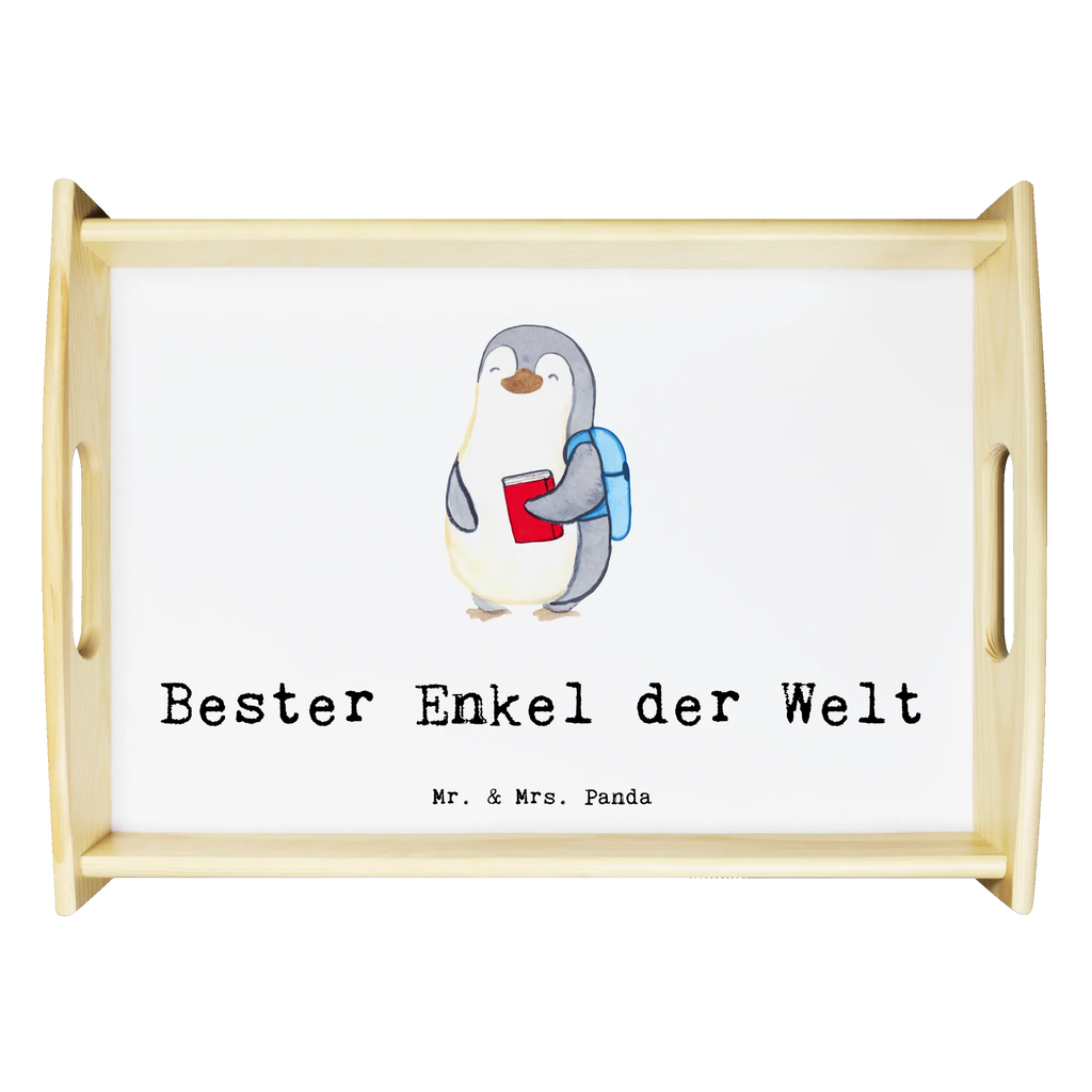 Serviertablett Pinguin Bester Enkel der Welt Serviertablett, Tablett, Holztablett, Küchentablett, Dekotablett, Frühstückstablett, für, Dankeschön, Geschenk, Schenken, Geburtstag, Geburtstagsgeschenk, Geschenkidee, Danke, Bedanken, Mitbringsel, Freude machen, Geschenktipp, Enkel, Enkelkind, Enkelsohn, Oma, Opa, Kind von Tochter, Kind von Sohn, Taufe, Großsohn