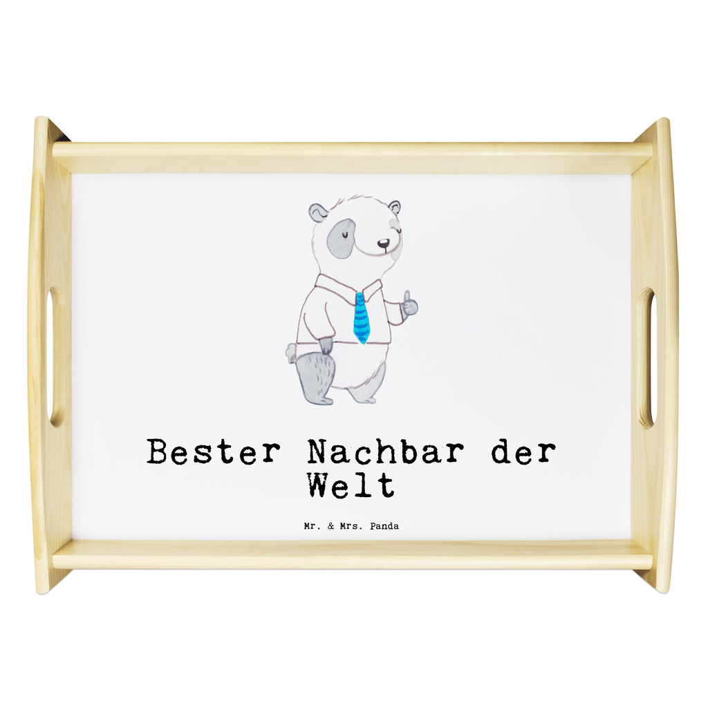 Serviertablett Panda Bester Nachbar der Welt Serviertablett, Tablett, Holztablett, Küchentablett, Dekotablett, Frühstückstablett, für, Dankeschön, Geschenk, Schenken, Geburtstag, Geburtstagsgeschenk, Geschenkidee, Danke, Bedanken, Mitbringsel, Freude machen, Geschenktipp, Nachbar, Nachbarn, Nachbarschaft, Freund, Angrenzer, Anwohner, Bewohner, Freundschaft