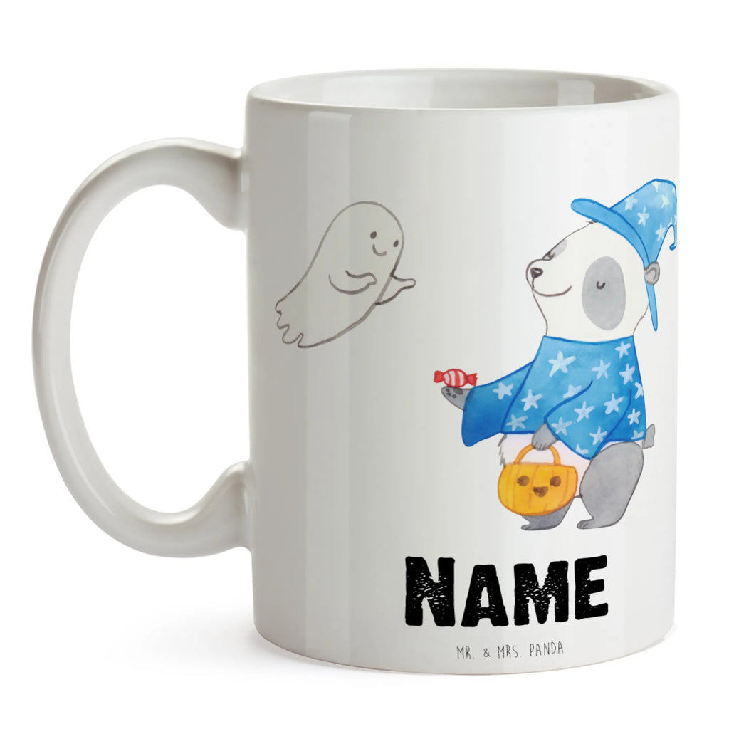 Personalisierte Tasse Panda Zauberer Personalisierte Tasse, Namenstasse, Wunschname, Personalisiert, Tasse, Namen, Drucken, Tasse mit Namen, Halloween, Deko, Martinssingen, Dekoration, Geschenke, Schenken, Halloween Deko, Trick or Treat, Süßes sonst gibt's saures, Panda, Zauberer, Gespenst