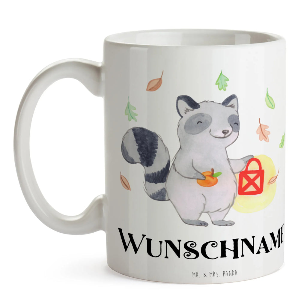 Personalisierte Tasse Waschbär Laterne Personalisierte Tasse, Namenstasse, Wunschname, Personalisiert, Tasse, Namen, Drucken, Tasse mit Namen, Halloween, Deko, Martinssingen, Dekoration, Geschenke, Schenken, Halloween Deko, Trick or Treat, Süßes sonst gibt's saures, Waschbär, Laterne, Herbst