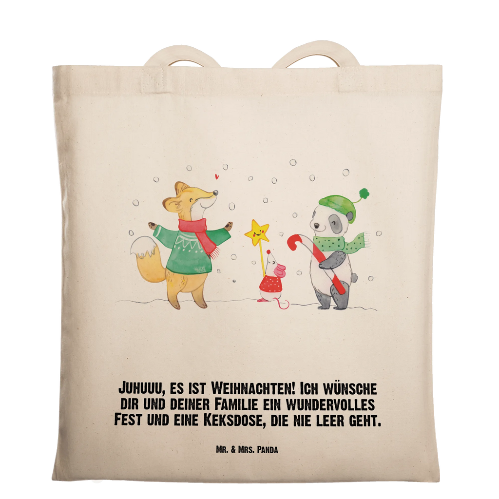 Tragetasche Winter Weihnachtsfreude Beuteltasche, Beutel, Einkaufstasche, Jutebeutel, Stoffbeutel, Tasche, Shopper, Umhängetasche, Strandtasche, Schultertasche, Stofftasche, Tragetasche, Badetasche, Jutetasche, Einkaufstüte, Laptoptasche, Winter, Weihnachten, Weihnachtsdeko, Nikolaus, Advent, Heiligabend, Wintermotiv, Weihnachtsmann, Weihnachtstage, Fuchs, Weihnachtsbaum, Tannenbaum, Weihnachtszeit