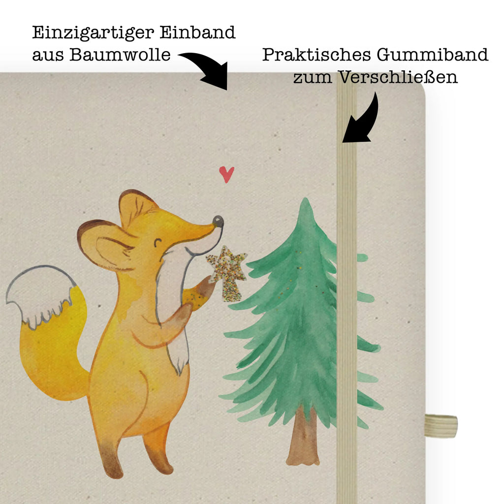 Baumwoll Notizbuch Fuchs  Weihnachtsbaum Notizen, Eintragebuch, Tagebuch, Notizblock, Adressbuch, Journal, Kladde, Skizzenbuch, Notizheft, Schreibbuch, Schreibheft, Winter, Weihnachten, Weihnachtsdeko, Nikolaus, Advent, Heiligabend, Wintermotiv, Weihnachtsmann, Weihnachtstage, Fuchs, Schlittschuh, Weihnachtszeit, Weihnachtsdekoration