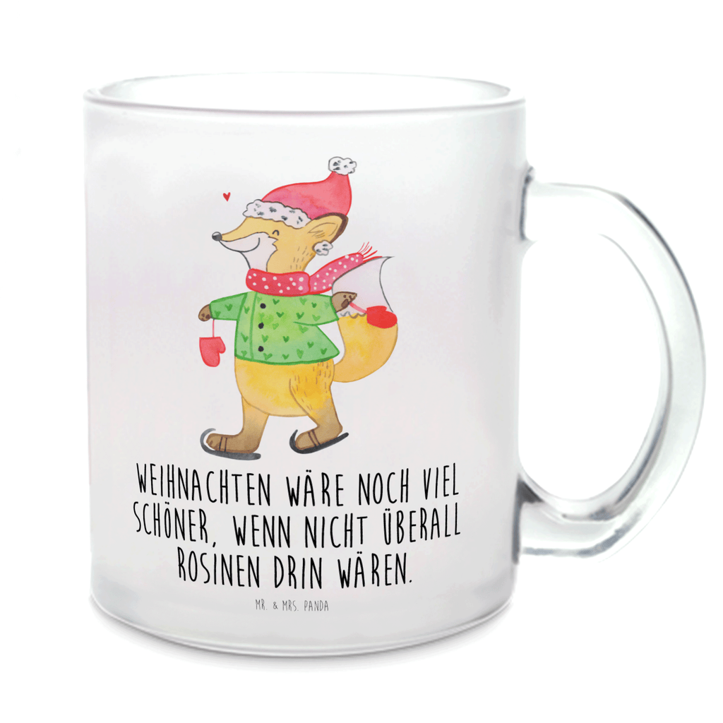 Teetasse Fuchs  Schlittschuhe Teetasse, Teeglas, Teebecher, Tasse mit Henkel, Tasse, Glas Teetasse, Teetasse aus Glas, Winter, Weihnachten, Weihnachtsdeko, Nikolaus, Advent, Heiligabend, Wintermotiv, Weihnachtsmann, Weihnachtstage, Weihnachtsbaum, Tannenbaum, Weihnachtszeit