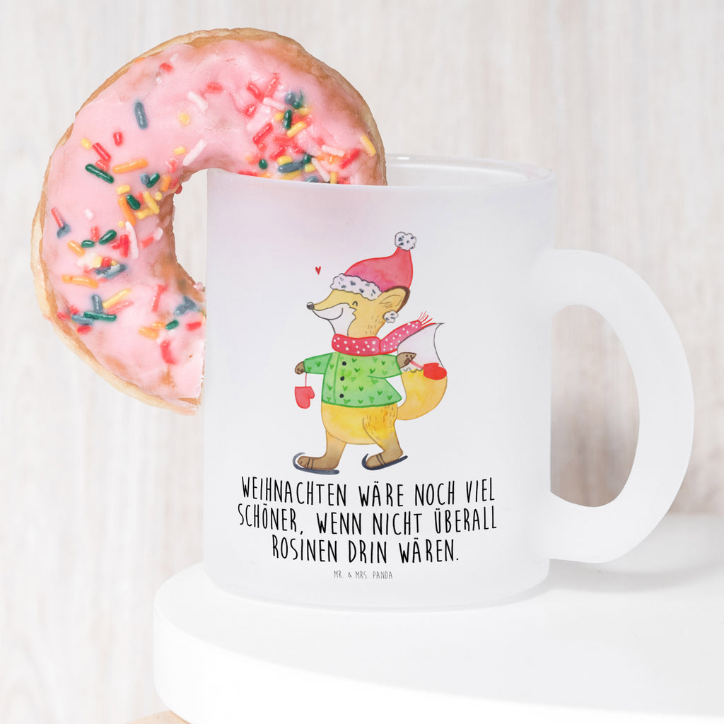 Teetasse Fuchs  Schlittschuhe Teetasse, Teeglas, Teebecher, Tasse mit Henkel, Tasse, Glas Teetasse, Teetasse aus Glas, Winter, Weihnachten, Weihnachtsdeko, Nikolaus, Advent, Heiligabend, Wintermotiv, Weihnachtsmann, Weihnachtstage, Weihnachtsbaum, Tannenbaum, Weihnachtszeit