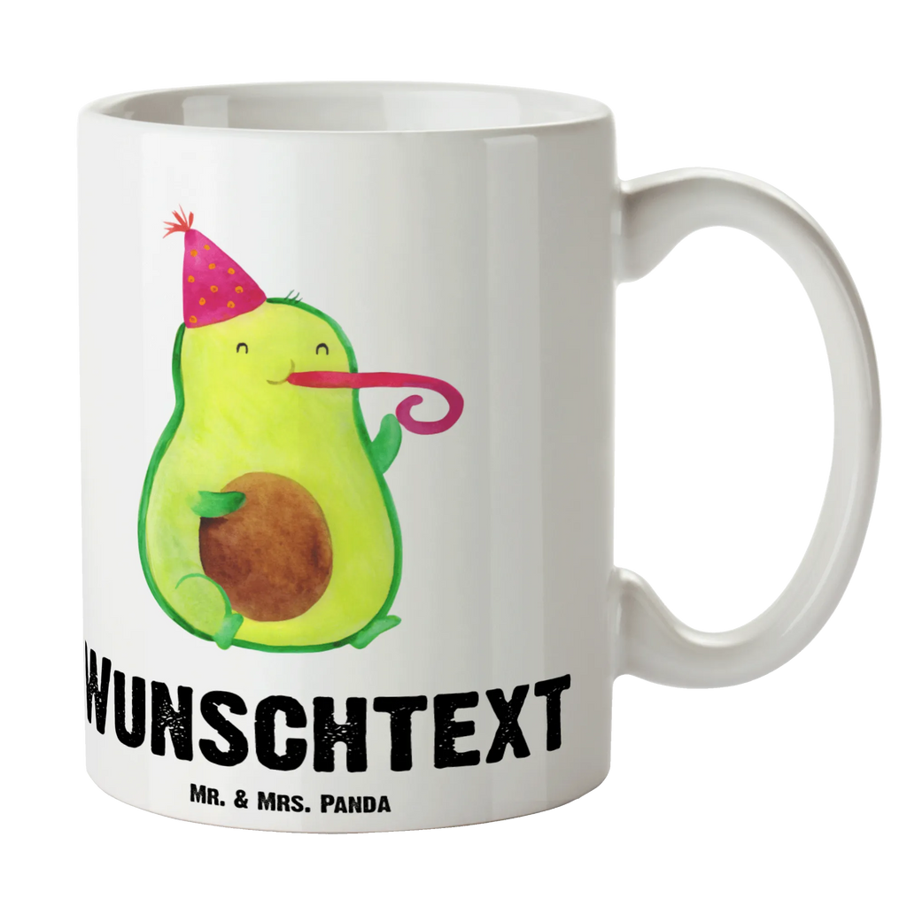 Personalisierte Tasse Avocado Partyhupe Personalisierte Tasse, Namenstasse, Wunschname, Personalisiert, Tasse, Namen, Drucken, Tasse mit Namen, Avocado, Veggie, Vegan, Gesund, Party, Feierlichkeit, Feier, Fete, Geburtstag, Gute Laune, Tröte