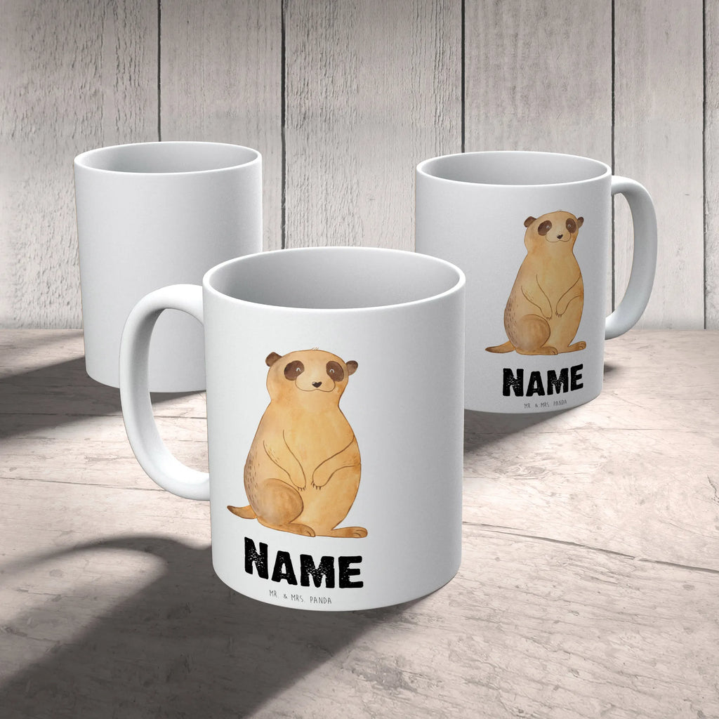 Personalisierte Tasse Erdmännchen Personalisierte Tasse, Namenstasse, Wunschname, Personalisiert, Tasse, Namen, Drucken, Tasse mit Namen, Afrika, Wildtiere, Erdmännchen, Reisen, Spruch, Weltreise, Afrikareise, Roadtrip, Traveling