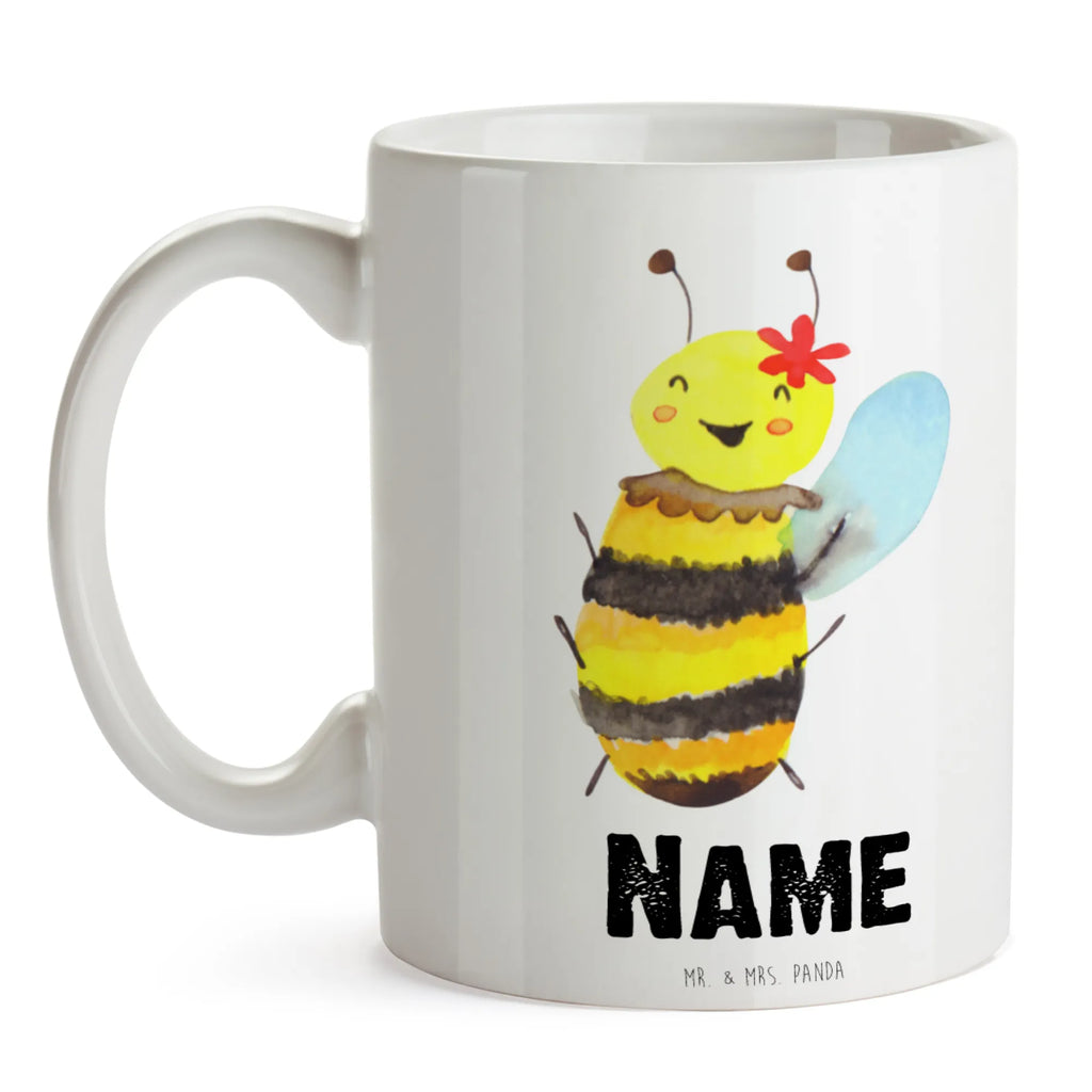 Personalisierte Tasse Biene Happy Personalisierte Tasse, Namenstasse, Wunschname, Personalisiert, Tasse, Namen, Drucken, Tasse mit Namen, Biene, Wespe, Hummel