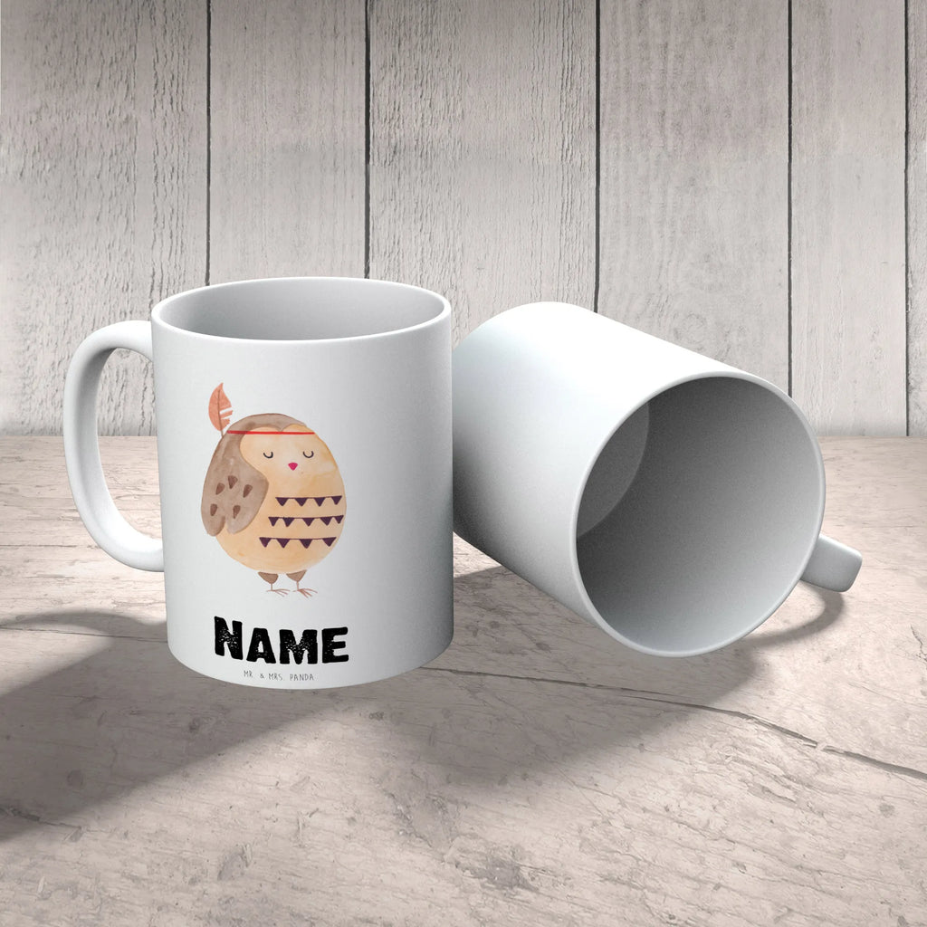 Personalisierte Tasse Eule Federschmuck Personalisierte Tasse, Namenstasse, Wunschname, Personalisiert, Tasse, Namen, Drucken, Tasse mit Namen, Eule, Eule Deko, Owl, Das Leben ist ein Abenteuer, Reisespruch, Federschmuck, Dekoration