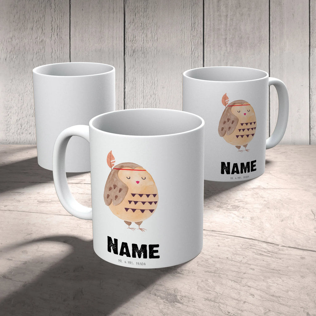 Personalisierte Tasse Eule Federschmuck Personalisierte Tasse, Namenstasse, Wunschname, Personalisiert, Tasse, Namen, Drucken, Tasse mit Namen, Eule, Eule Deko, Owl, Das Leben ist ein Abenteuer, Reisespruch, Federschmuck, Dekoration