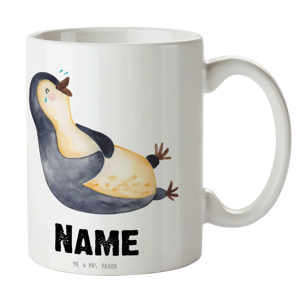 Personalisierte Tasse Pinguin lachend Personalisierte Tasse, Namenstasse, Wunschname, Personalisiert, Tasse, Namen, Drucken, Tasse mit Namen, Pinguin, Pinguine, lustiger Spruch, Optimismus, Fröhlich, Lachen, Humor, Fröhlichkeit