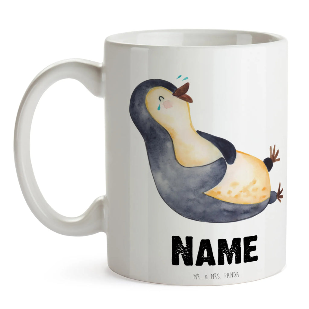 Personalisierte Tasse Pinguin lachend Personalisierte Tasse, Namenstasse, Wunschname, Personalisiert, Tasse, Namen, Drucken, Tasse mit Namen, Pinguin, Pinguine, lustiger Spruch, Optimismus, Fröhlich, Lachen, Humor, Fröhlichkeit