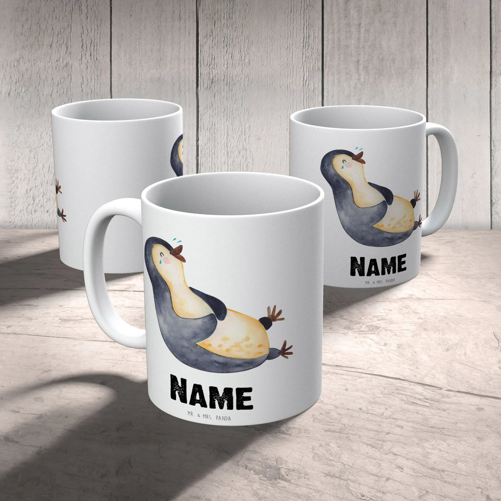 Personalisierte Tasse Pinguin lachend Personalisierte Tasse, Namenstasse, Wunschname, Personalisiert, Tasse, Namen, Drucken, Tasse mit Namen, Pinguin, Pinguine, lustiger Spruch, Optimismus, Fröhlich, Lachen, Humor, Fröhlichkeit