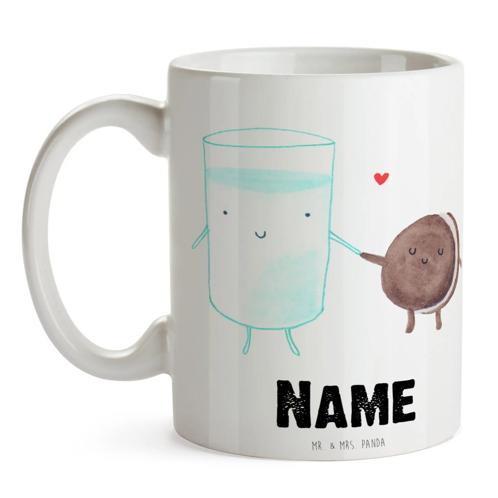 Personalisierte Tasse Milch & Keks Personalisierte Tasse, Namenstasse, Wunschname, Personalisiert, Tasse, Namen, Drucken, Tasse mit Namen, Tiermotive, Gute Laune, lustige Sprüche, Tiere, Milk, Cookie, Milch, Keks, Kekse, Kaffee, Einladung Frühstück, Motiv süß, romantisch, perfektes Paar