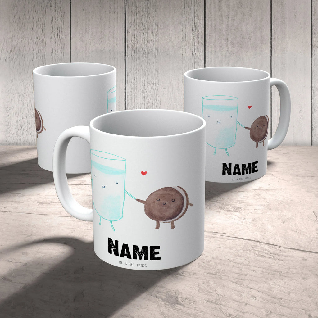 Personalisierte Tasse Milch & Keks Personalisierte Tasse, Namenstasse, Wunschname, Personalisiert, Tasse, Namen, Drucken, Tasse mit Namen, Tiermotive, Gute Laune, lustige Sprüche, Tiere, Milk, Cookie, Milch, Keks, Kekse, Kaffee, Einladung Frühstück, Motiv süß, romantisch, perfektes Paar