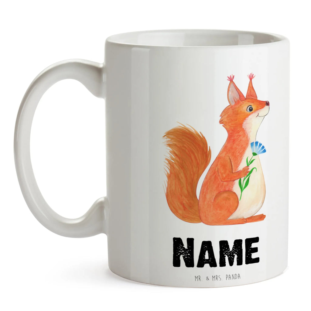 Personalisierte Tasse Eichhörnchen Blume Personalisierte Tasse, Namenstasse, Wunschname, Personalisiert, Tasse, Namen, Drucken, Tasse mit Namen, Tiermotive, Gute Laune, lustige Sprüche, Tiere, Eichhörnchen, Eichhorn, Spruch positiv, Lachen, Spaß, Motivation Sprüche, Motivation Bilder, glücklich Spruch, Spruch Deko