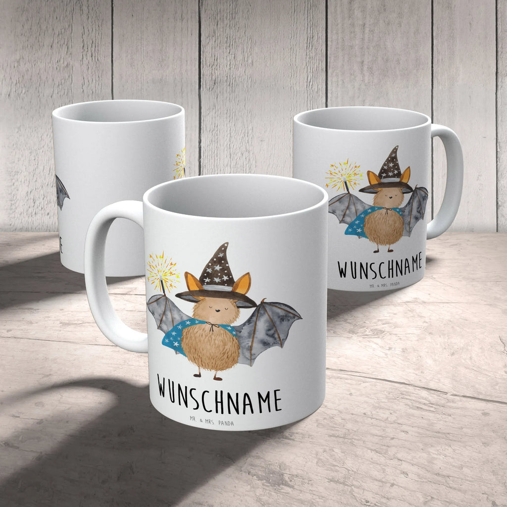 Personalisierte Tasse Fledermaus Zauberer Personalisierte Tasse, Namenstasse, Wunschname, Personalisiert, Tasse, Namen, Drucken, Tasse mit Namen, Tiermotive, Gute Laune, lustige Sprüche, Tiere, Fledermaus, Fledermäuse, Zauberer, Magier, Frauen, reinsteigern