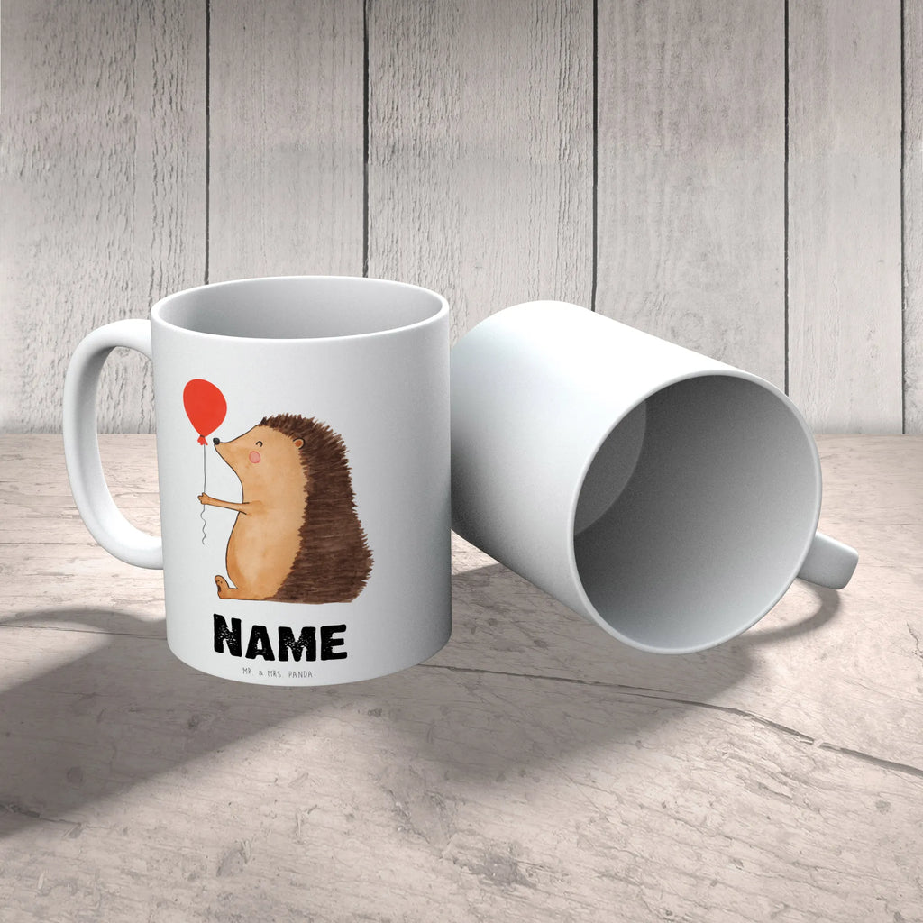 Personalisierte Tasse Igel mit Luftballon Personalisierte Tasse, Namenstasse, Wunschname, Personalisiert, Tasse, Namen, Drucken, Tasse mit Namen, Tiermotive, Gute Laune, lustige Sprüche, Tiere, Igel, Geburtstag, Herzlichen Glückwunsch, Glückwunsch, Geburtstagskind, Ballon, Happy Birthday