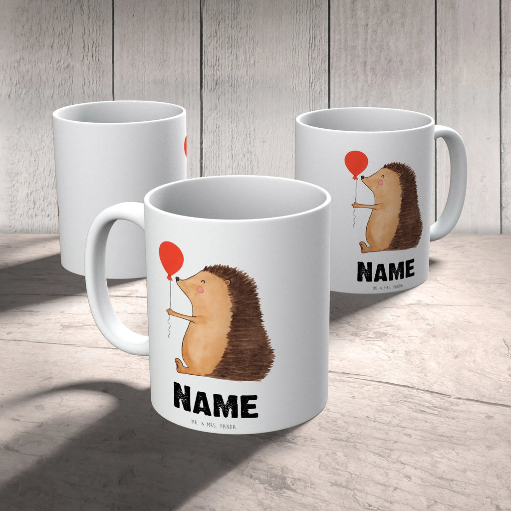 Personalisierte Tasse Igel mit Luftballon Personalisierte Tasse, Namenstasse, Wunschname, Personalisiert, Tasse, Namen, Drucken, Tasse mit Namen, Tiermotive, Gute Laune, lustige Sprüche, Tiere, Igel, Geburtstag, Herzlichen Glückwunsch, Glückwunsch, Geburtstagskind, Ballon, Happy Birthday