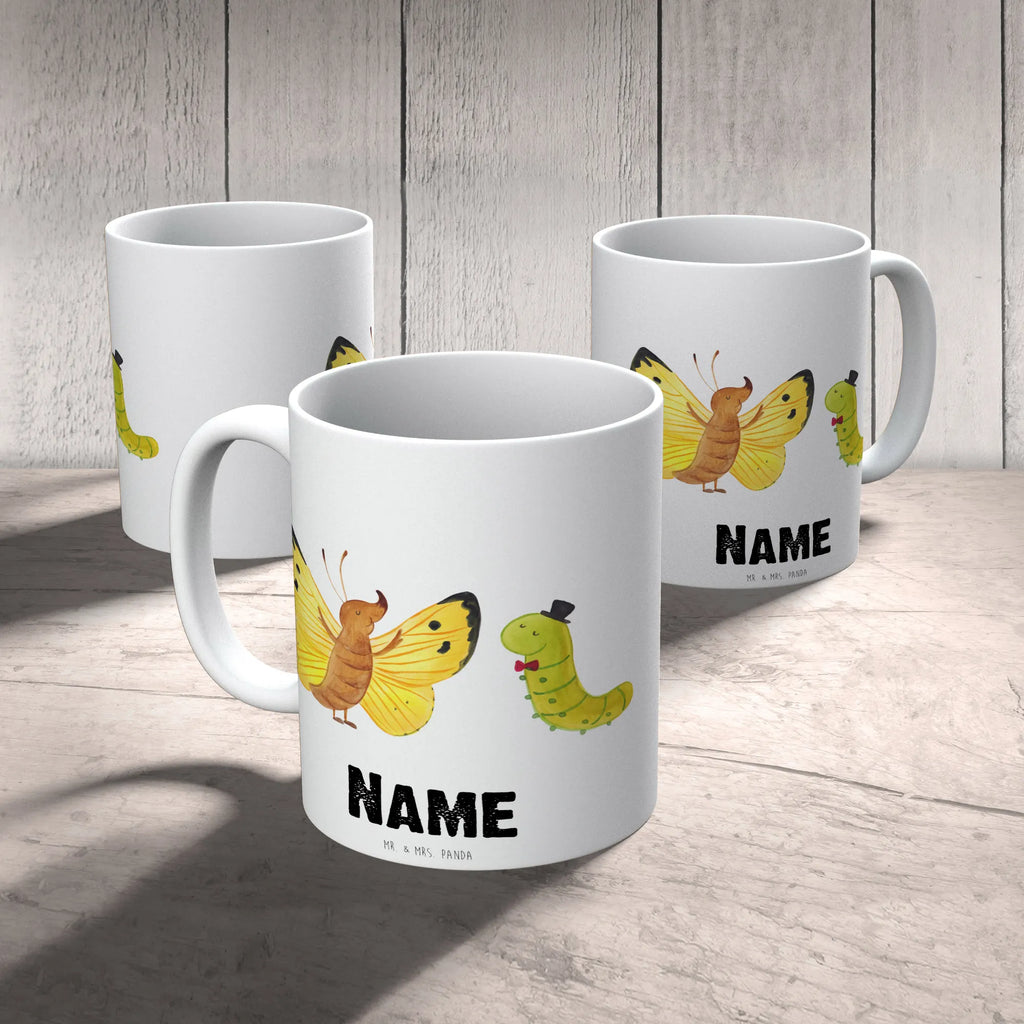 Personalisierte Tasse Raupe & Schmetterling Personalisierte Tasse, Namenstasse, Wunschname, Personalisiert, Tasse, Namen, Drucken, Tasse mit Namen, Tiermotive, Gute Laune, lustige Sprüche, Tiere, Raupe, Schmetterling, Zitronenfalter, Entwicklung, Erwachsen werden, Kokon, Hut, Hütchen, Schönheit, Aufwachsen