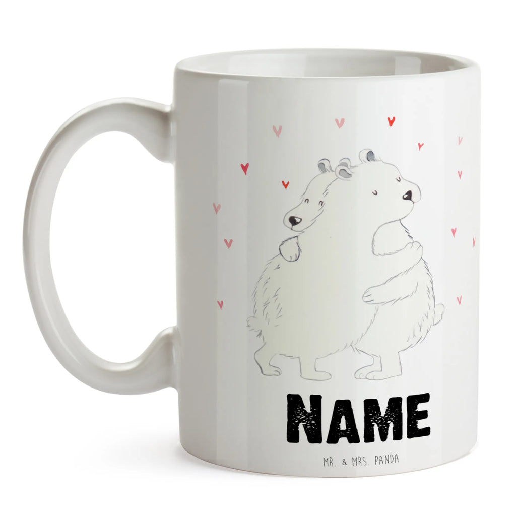 Personalisierte Tasse Eisbär Umarmen Personalisierte Tasse, Namenstasse, Wunschname, Personalisiert, Tasse, Namen, Drucken, Tasse mit Namen, Tiermotive, Gute Laune, lustige Sprüche, Tiere