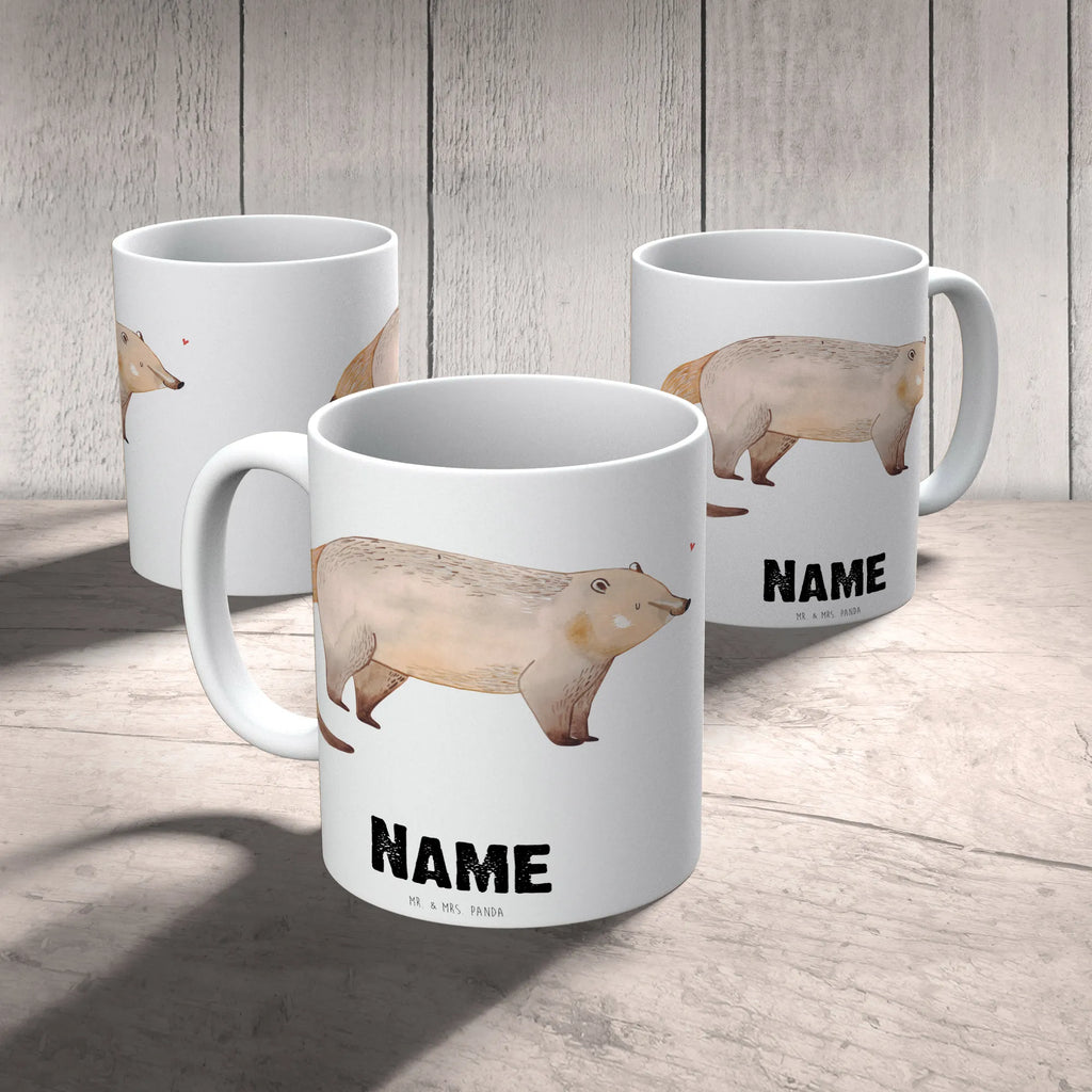 Personalisierte Tasse Nasenbaer Personalisierte Tasse, Namenstasse, Wunschname, Personalisiert, Tasse, Namen, Drucken, Tasse mit Namen, Tiermotive, Gute Laune, lustige Sprüche, Tiere, Nasenbär, Nasenbären, Rüsselbär, Bär