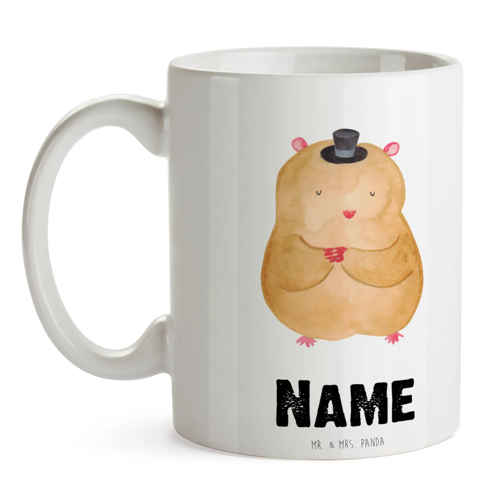 Personalisierte Tasse Hamster mit Hut Personalisierte Tasse, Namenstasse, Wunschname, Personalisiert, Tasse, Namen, Drucken, Tasse mit Namen, Tiermotive, Gute Laune, lustige Sprüche, Tiere, Hamster, Hut, Magier, Zylinder, Zwerghamster, Zauberer