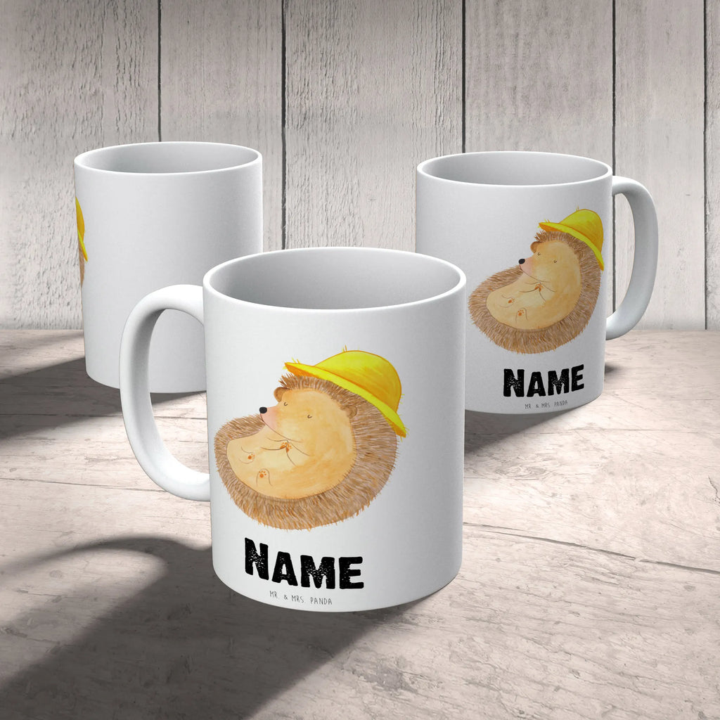 Personalisierte Tasse Igel betet Personalisierte Tasse, Namenstasse, Wunschname, Personalisiert, Tasse, Namen, Drucken, Tasse mit Namen, Tiermotive, Gute Laune, lustige Sprüche, Tiere, Igel, Igel mit Hut, Sonnenhut, Gott, Amen, beten, Leben, Dankbarkeit, Dankbar sein, dankbar, genießen