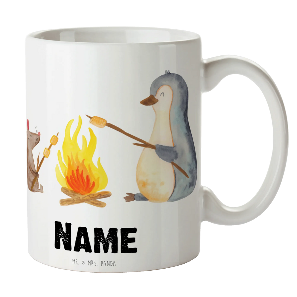 Personalisierte Tasse Pinguin Lagerfeuer Personalisierte Tasse, Namenstasse, Wunschname, Personalisiert, Tasse, Namen, Drucken, Tasse mit Namen, Pinguin, Maus, Pinguine, Lagerfeuer, Leben, Arbeit, Job, Motivation, Büro, Büroalltag, Lebensspruch, Lebensmotivation, Neustart, Liebe, grillen, Feuer, Marshmallows