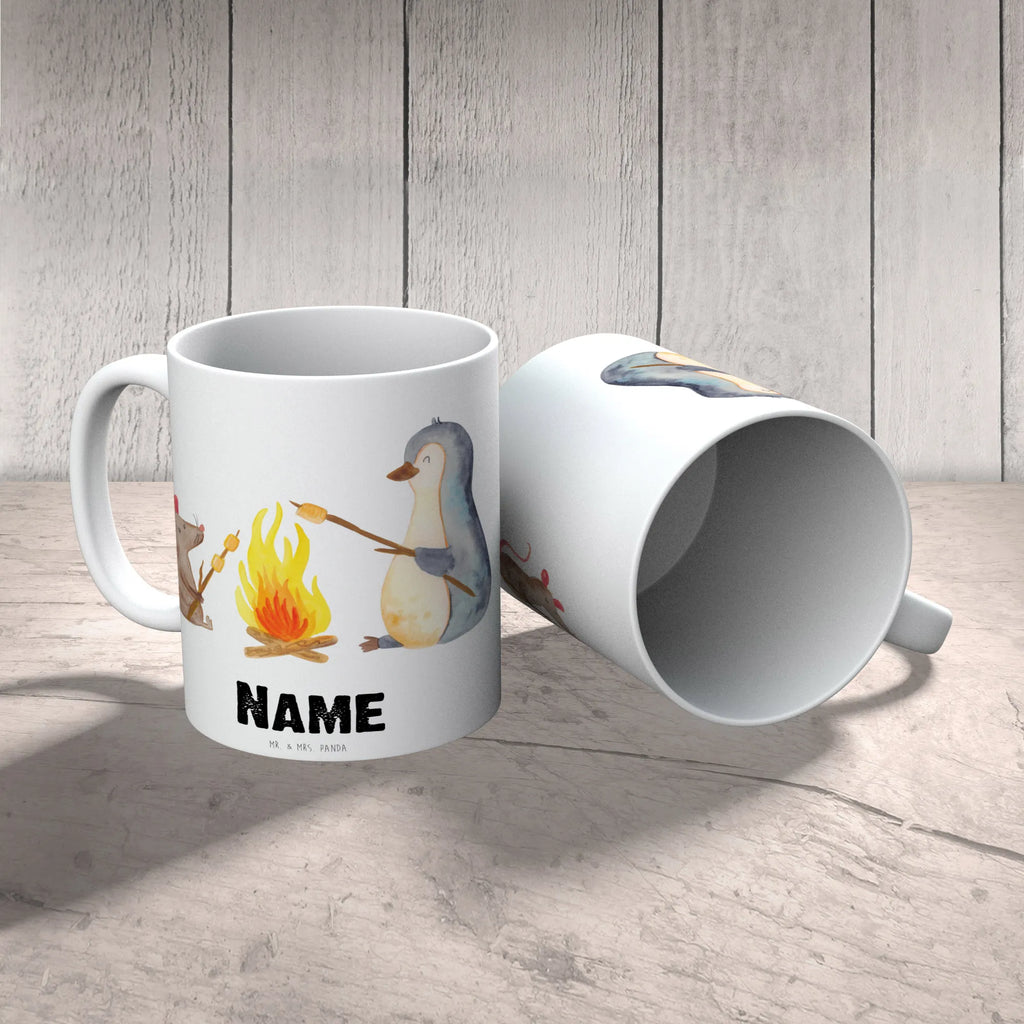 Personalisierte Tasse Pinguin Lagerfeuer Personalisierte Tasse, Namenstasse, Wunschname, Personalisiert, Tasse, Namen, Drucken, Tasse mit Namen, Pinguin, Maus, Pinguine, Lagerfeuer, Leben, Arbeit, Job, Motivation, Büro, Büroalltag, Lebensspruch, Lebensmotivation, Neustart, Liebe, grillen, Feuer, Marshmallows