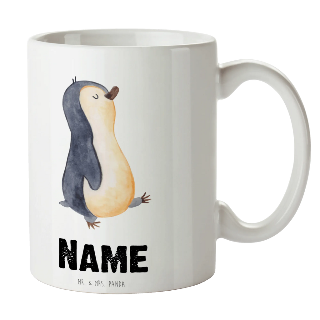 Personalisierte Tasse Pinguin marschierend Personalisierte Tasse, Namenstasse, Wunschname, Personalisiert, Tasse, Namen, Drucken, Tasse mit Namen, Pinguin, Pinguine, Frühaufsteher, Langschläfer, Bruder, Schwester, Familie