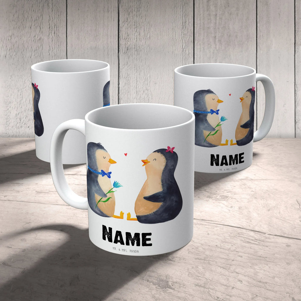 Personalisierte Tasse Pinguin Pärchen Personalisierte Tasse, Namenstasse, Wunschname, Personalisiert, Tasse, Namen, Drucken, Tasse mit Namen, Pinguin, Pinguine, Liebe, Liebespaar, Liebesbeweis, Liebesgeschenk, Verlobung, Jahrestag, Hochzeitstag, Hochzeit, Hochzeitsgeschenk, große Liebe, Traumpaar