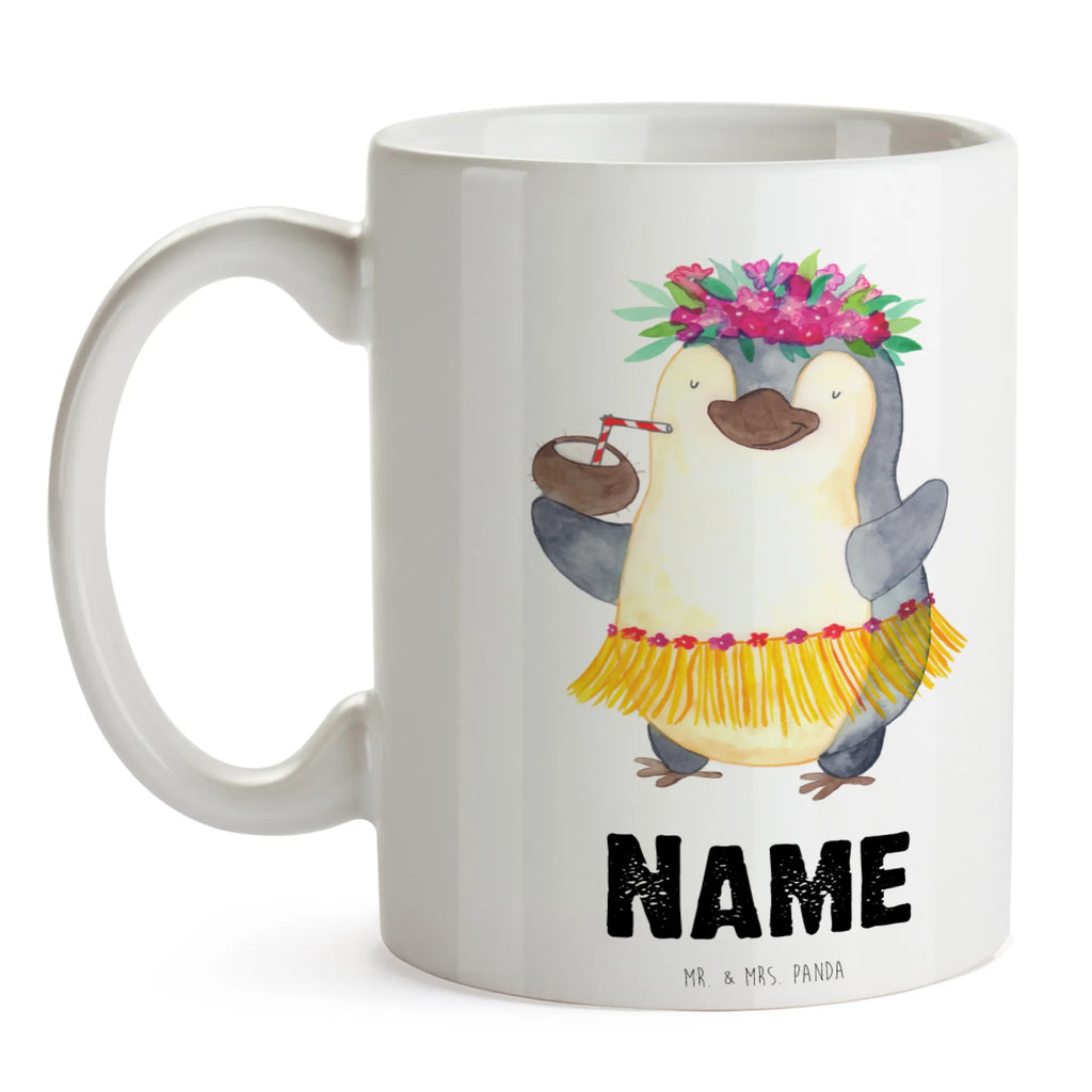 Personalisierte Tasse Pinguin Kokosnuss Personalisierte Tasse, Namenstasse, Wunschname, Personalisiert, Tasse, Namen, Drucken, Tasse mit Namen, Pinguin, Aloha, Hawaii, Urlaub, Kokosnuss, Pinguine