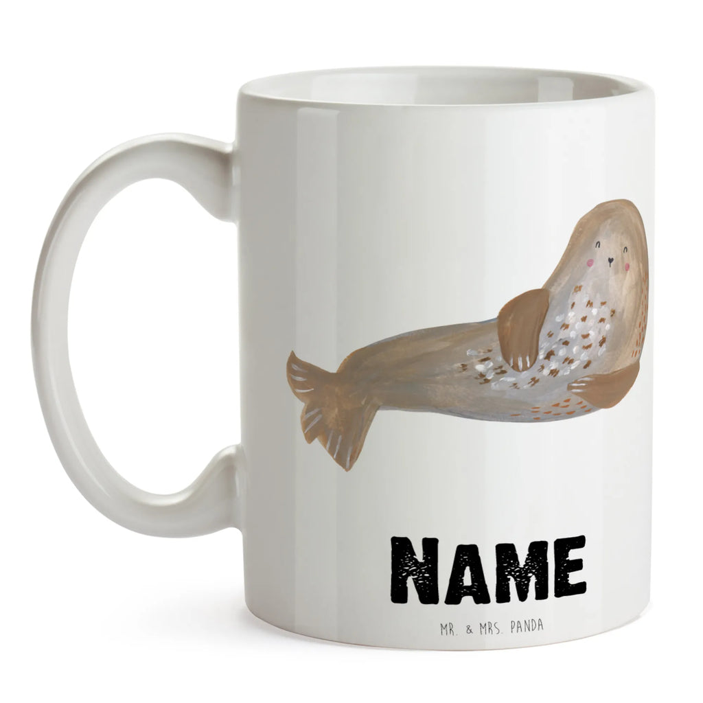 Personalisierte Tasse Robbe lachend Personalisierte Tasse, Namenstasse, Wunschname, Personalisiert, Tasse, Namen, Drucken, Tasse mit Namen, Tiermotive, Gute Laune, lustige Sprüche, Tiere, Robbe, Robben, Seehund, Strand, Meerestier, Ostsee, Nordsee