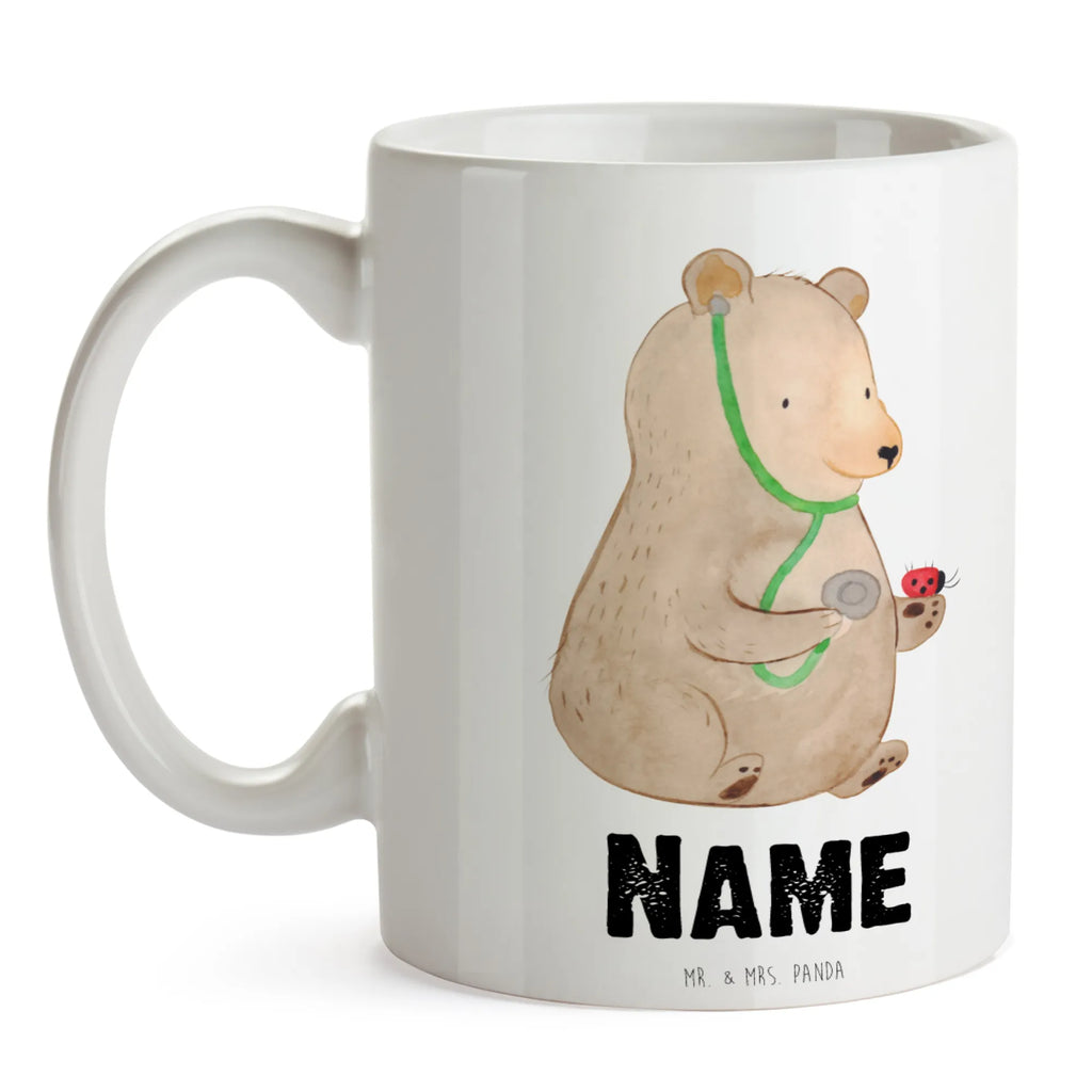 Personalisierte Tasse Bär Arzt Personalisierte Tasse, Namenstasse, Wunschname, Personalisiert, Tasse, Namen, Drucken, Tasse mit Namen, Bär, Teddy, Teddybär, Arzt, Ärztin, Doktor, Professor, Doktorin, Professorin