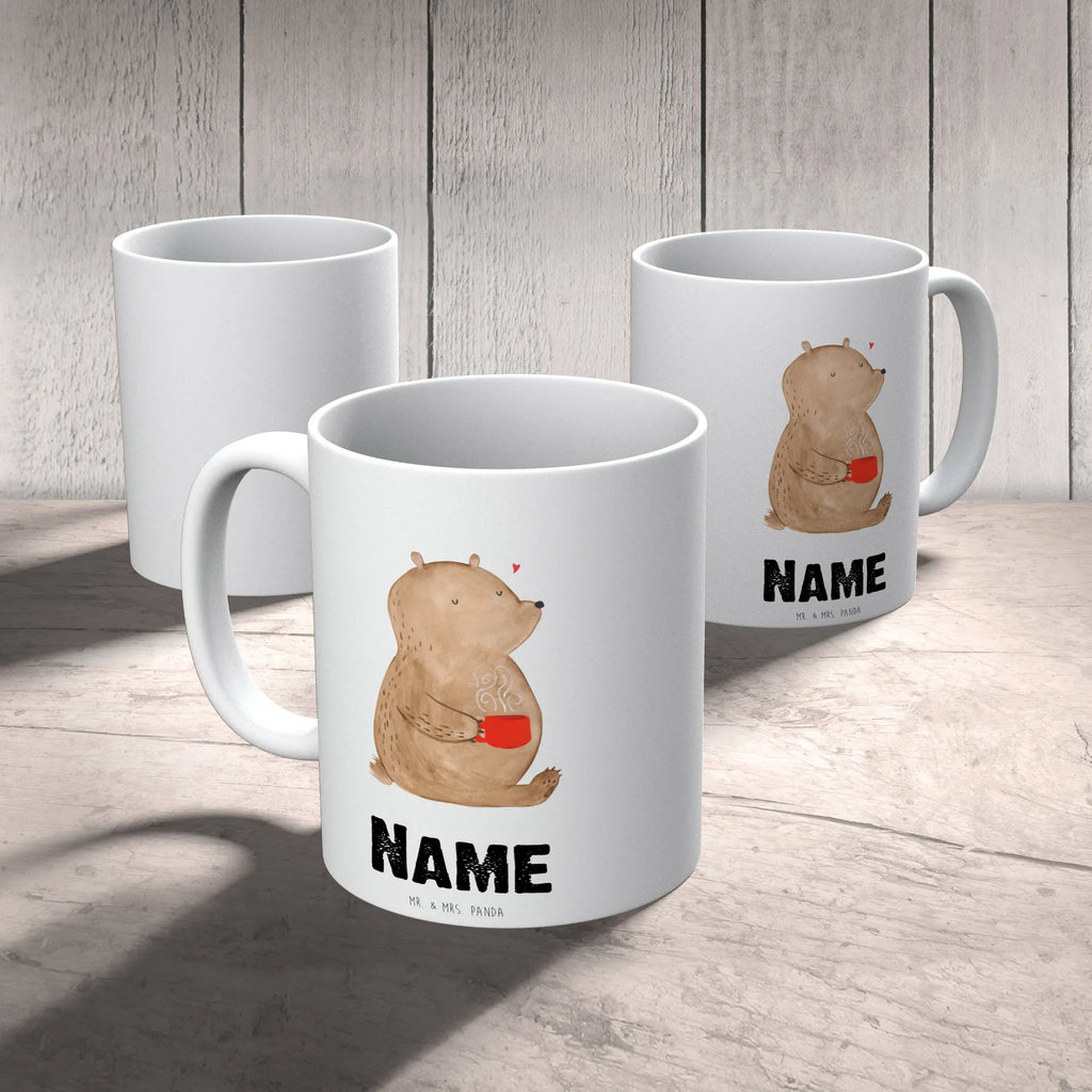 Personalisierte Tasse Bär Kaffee Personalisierte Tasse, Namenstasse, Wunschname, Personalisiert, Tasse, Namen, Drucken, Tasse mit Namen, Bär, Teddy, Teddybär, Kaffee, Coffee, Bären, guten Morgen, Morgenroutine, Welt erobern, Welt retten, Motivation