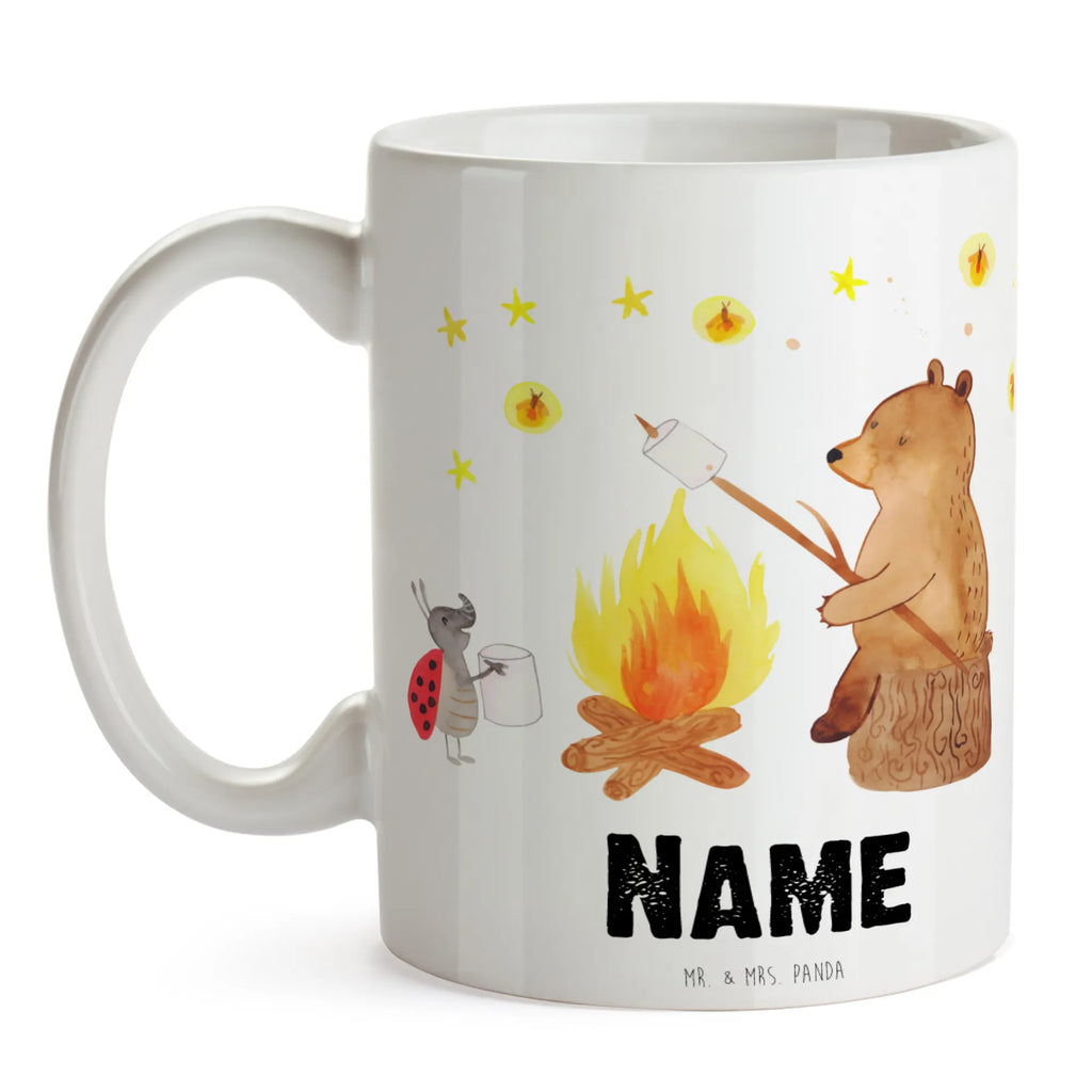 Personalisierte Tasse Bär & Marienkäfer Lagerfeuer Personalisierte Tasse, Namenstasse, Wunschname, Personalisiert, Tasse, Namen, Drucken, Tasse mit Namen, Bär, Teddy, Teddybär, Lagerfeuer