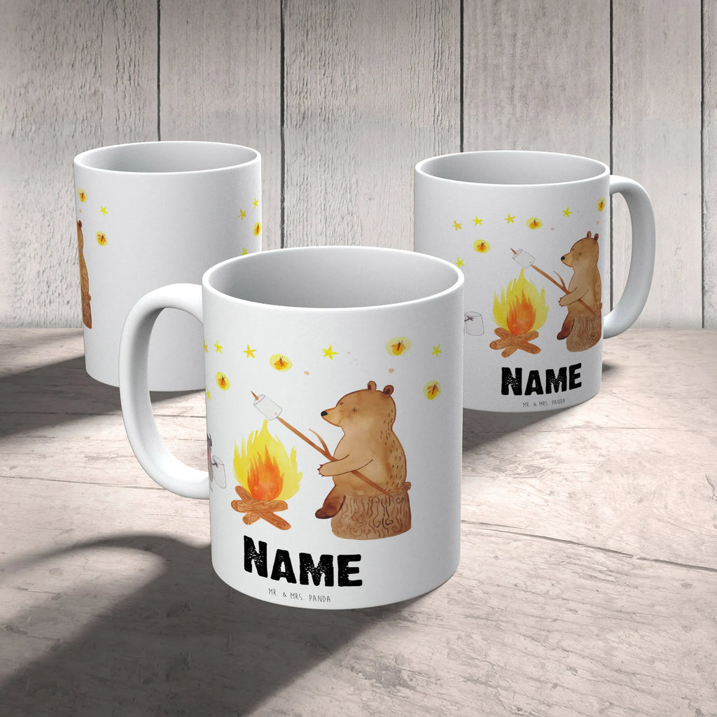 Personalisierte Tasse Bär & Marienkäfer Lagerfeuer Personalisierte Tasse, Namenstasse, Wunschname, Personalisiert, Tasse, Namen, Drucken, Tasse mit Namen, Bär, Teddy, Teddybär, Lagerfeuer