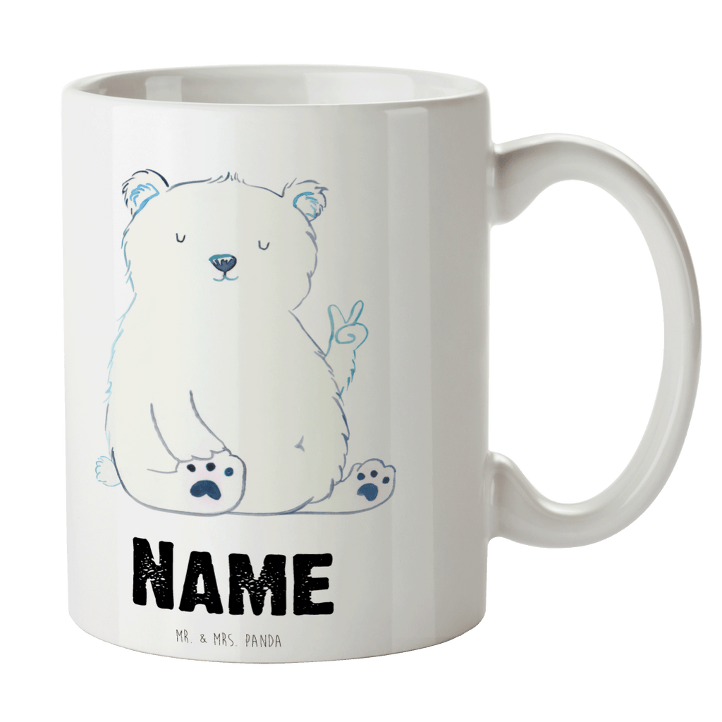 Personalisierte Tasse Eisbär Faul Personalisierte Tasse, Namenstasse, Wunschname, Personalisiert, Tasse, Namen, Drucken, Tasse mit Namen, Bär, Teddy, Teddybär, Eisbär, Nordpol, Faul, Entspannen, Relaxen, Büro, Arbeit, Bürojob, Arbeitsplatz, Homeoffice