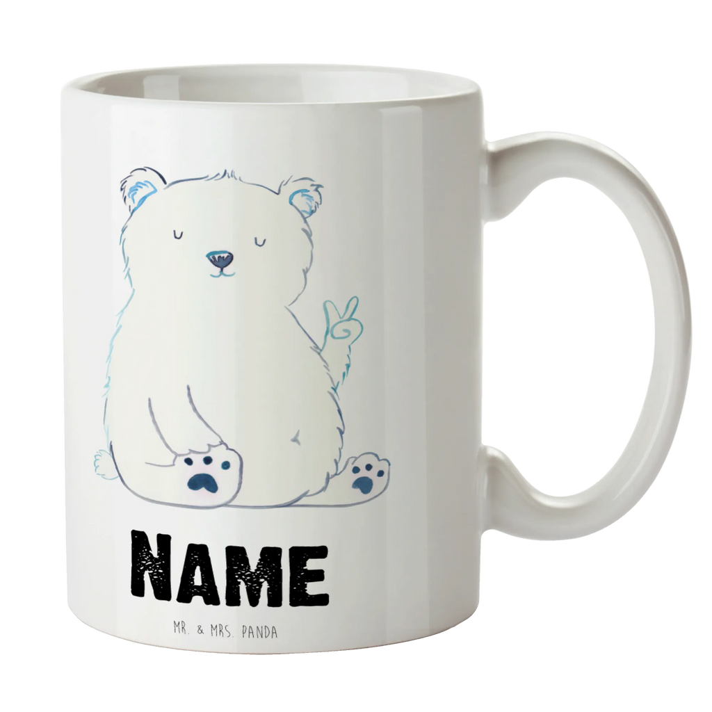 Personalisierte Tasse Eisbär Faul Personalisierte Tasse, Namenstasse, Wunschname, Personalisiert, Tasse, Namen, Drucken, Tasse mit Namen, Bär, Teddy, Teddybär, Eisbär, Nordpol, Faul, Entspannen, Relaxen, Büro, Arbeit, Bürojob, Arbeitsplatz, Homeoffice