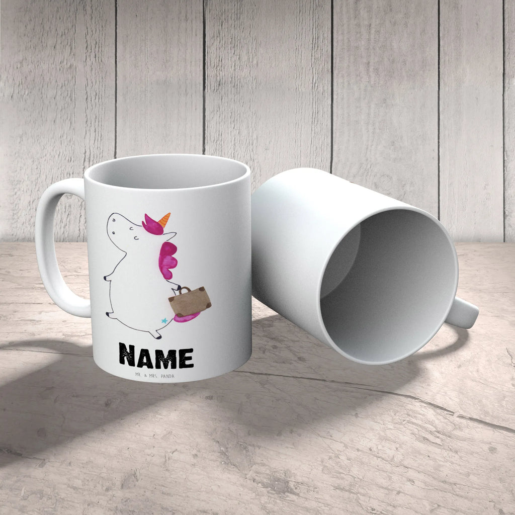 Personalisierte Tasse Einhorn Koffer Personalisierte Tasse, Namenstasse, Wunschname, Personalisiert, Tasse, Namen, Drucken, Tasse mit Namen, Einhorn, Einhörner, Einhorn Deko, Pegasus, Unicorn, unicorn, Koffer, Verreisen, Reise, Gepäck, Abenteuer, Erwachsen, Kind, albern, Spaß, lustig, witzig