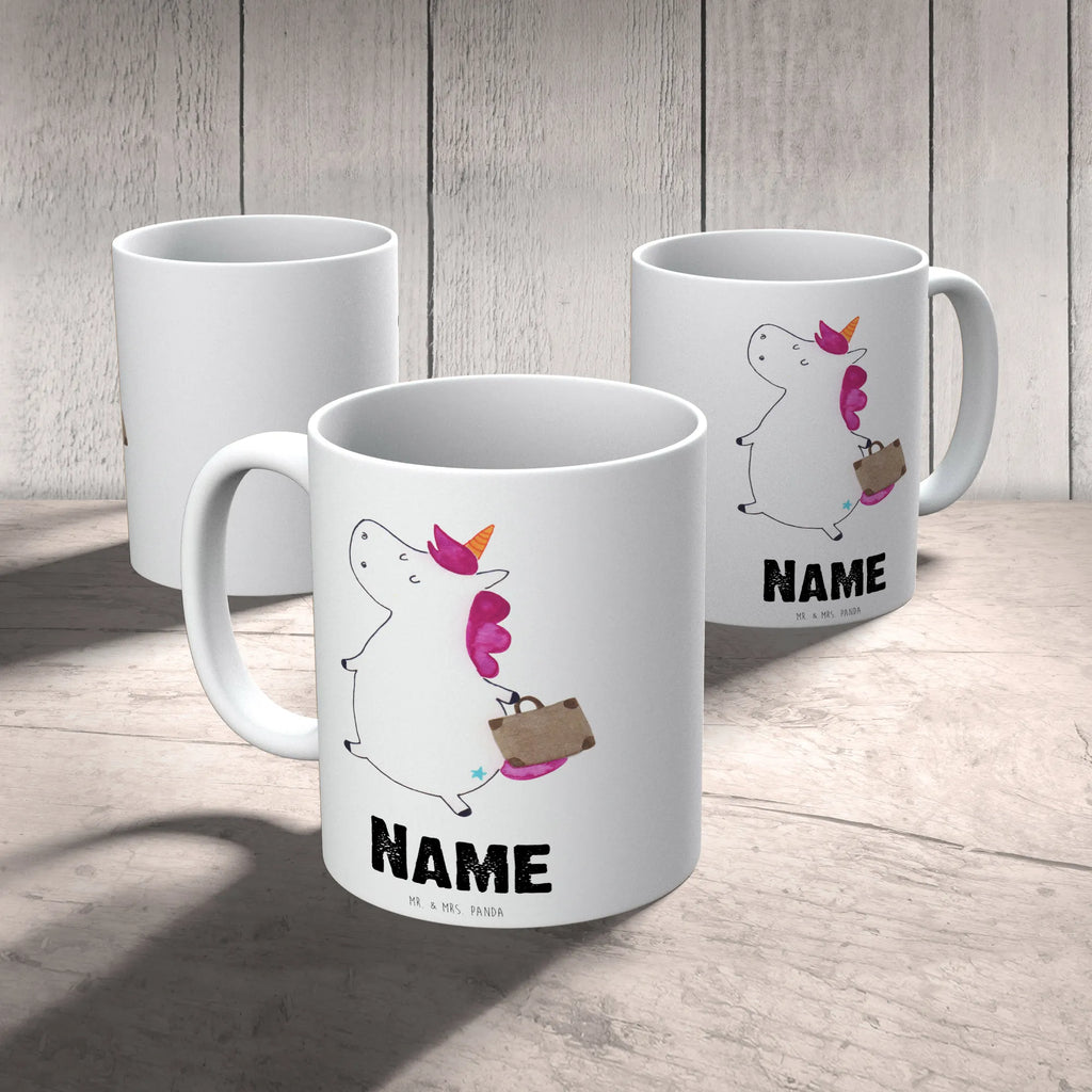 Personalisierte Tasse Einhorn Koffer Personalisierte Tasse, Namenstasse, Wunschname, Personalisiert, Tasse, Namen, Drucken, Tasse mit Namen, Einhorn, Einhörner, Einhorn Deko, Pegasus, Unicorn, unicorn, Koffer, Verreisen, Reise, Gepäck, Abenteuer, Erwachsen, Kind, albern, Spaß, lustig, witzig