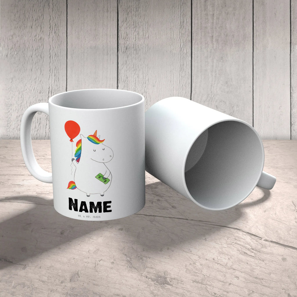 Personalisierte Tasse Einhorn Luftballon Personalisierte Tasse, Namenstasse, Wunschname, Personalisiert, Tasse, Namen, Drucken, Tasse mit Namen, Einhorn, Einhörner, Einhorn Deko, Unicorn, Luftballon, Geld, Lebenslust, Freude, Geschenk, Freundin