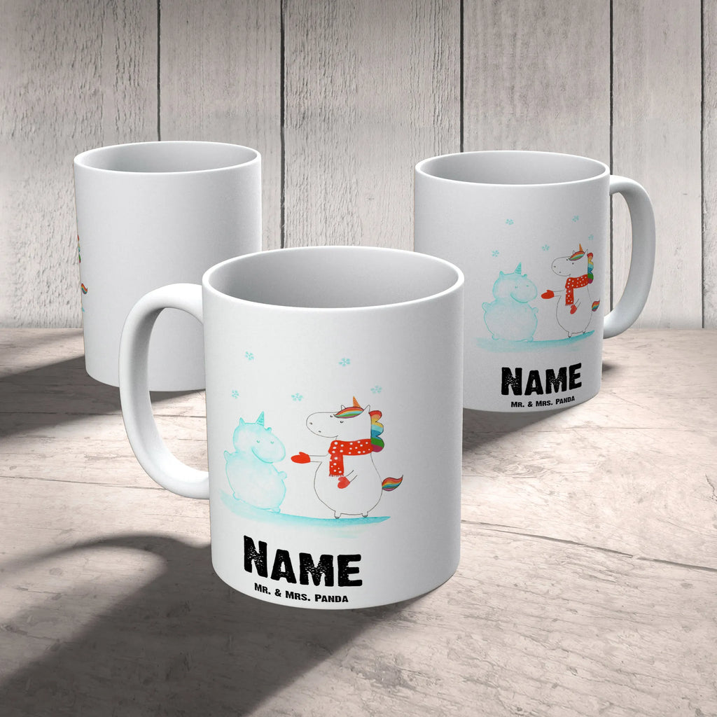 Personalisierte Tasse Einhorn Schneemann Personalisierte Tasse, Namenstasse, Wunschname, Personalisiert, Tasse, Namen, Drucken, Tasse mit Namen, Einhorn, Einhörner, Einhorn Deko, Unicorn, Schneemann, Winter, Schnee, Kuchen, Weihnachten, kalt, Mütze, Handschuhe, X-Mas