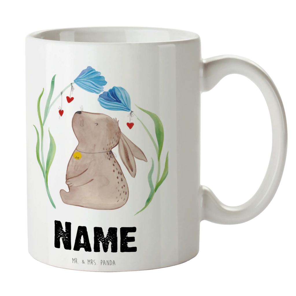 Personalisierte Tasse Hase Blume Personalisierte Tasse, Namenstasse, Wunschname, Personalisiert, Tasse, Namen, Drucken, Tasse mit Namen, Ostern, Osterhase, Ostergeschenke, Osternest, Osterdeko, Geschenke zu Ostern, Ostern Geschenk, Ostergeschenke Kinder, Ostern Kinder, Hase, Kaninchen, Kind, Taufe, Taufgeschenk, Geburt, Schwangerschaft, erstes Kind, Kindergeburtstag, Geburtstag, Hoffnung, Träume