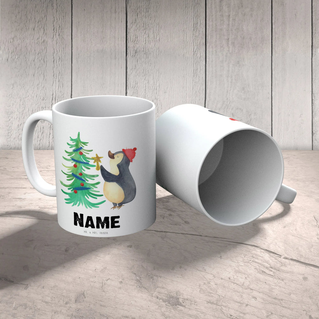 Personalisierte Tasse Pinguin Weihnachtsbaum Personalisierte Tasse, Namenstasse, Wunschname, Personalisiert, Tasse, Namen, Drucken, Tasse mit Namen, Winter, Weihnachten, Weihnachtsdeko, Nikolaus, Advent, Heiligabend, Wintermotiv, Pinguin