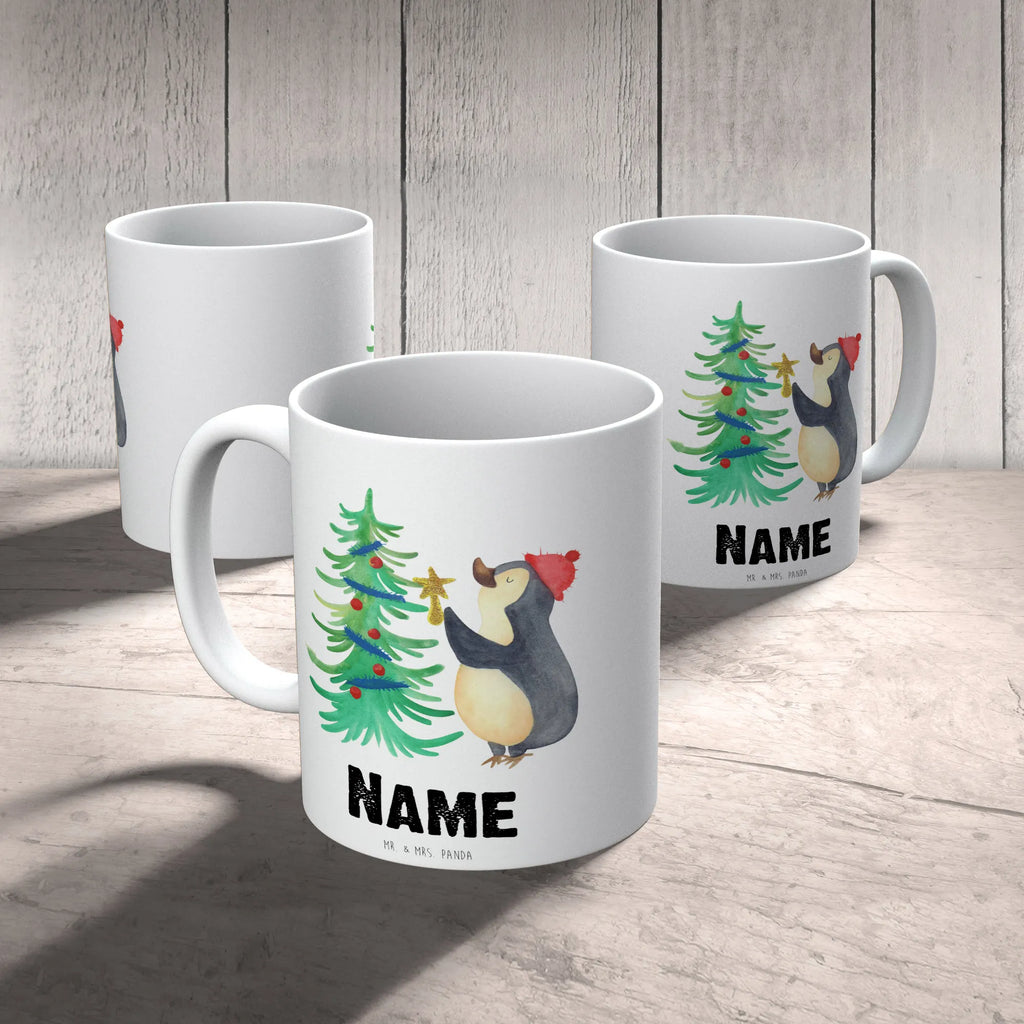 Personalisierte Tasse Pinguin Weihnachtsbaum Personalisierte Tasse, Namenstasse, Wunschname, Personalisiert, Tasse, Namen, Drucken, Tasse mit Namen, Winter, Weihnachten, Weihnachtsdeko, Nikolaus, Advent, Heiligabend, Wintermotiv, Pinguin